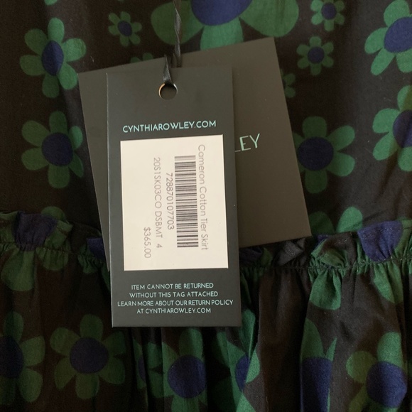 Cynthia Rowley - Cameron Cotton Tier Skirt, S - Picture 8 of 8